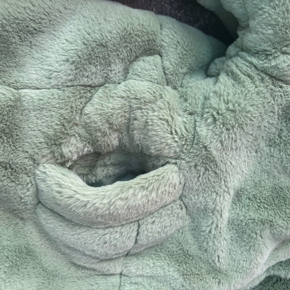 Women's Green Ambian Outerwear Faux Fur Zip-Up Jacket Size M Mid-Length Casual - Picture 10 of 12